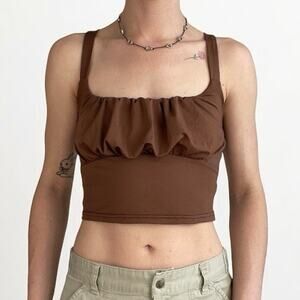 💙3 for $15 Brown Cropped Tank Top